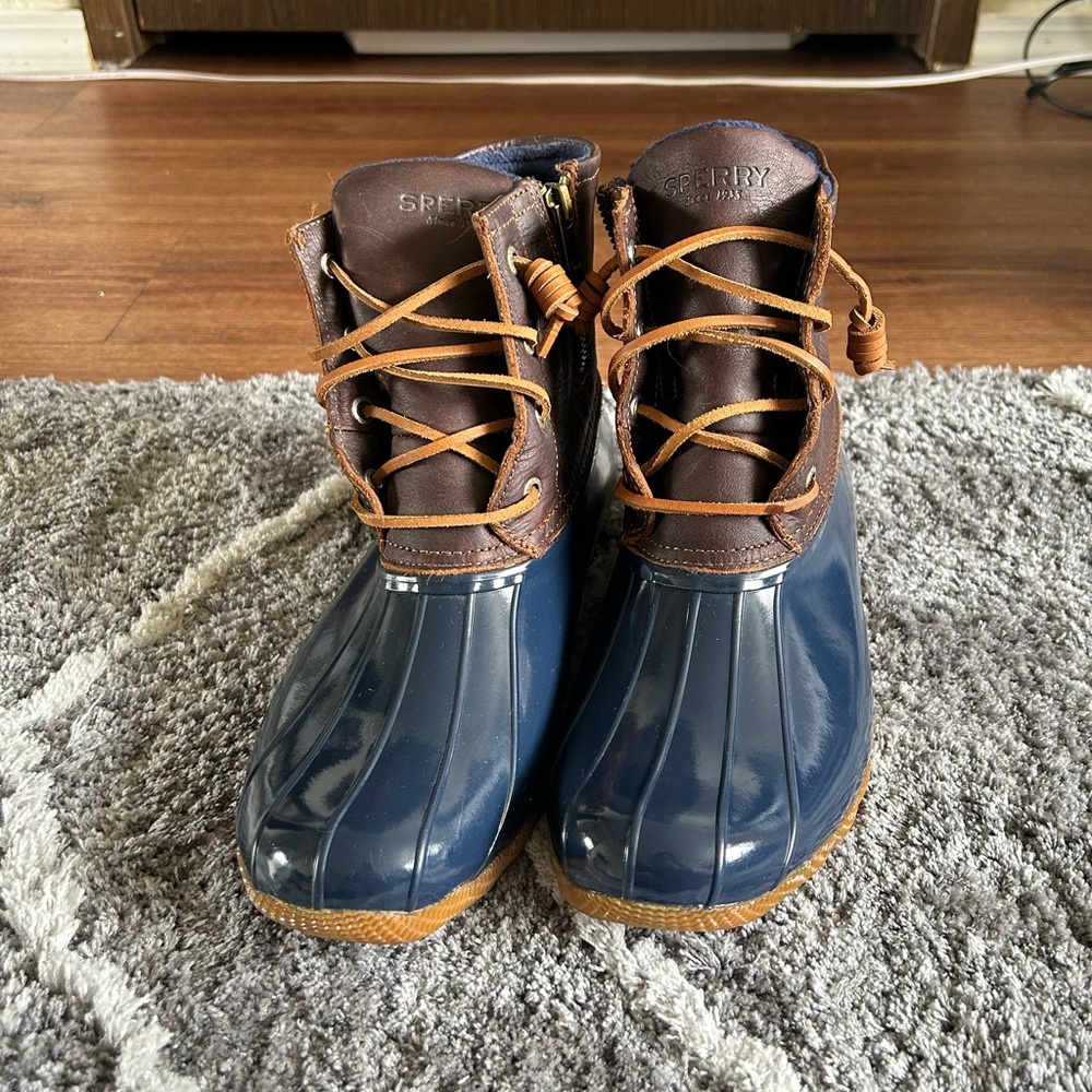 Women's Navy Saltwater Duck Boot Rain Boots